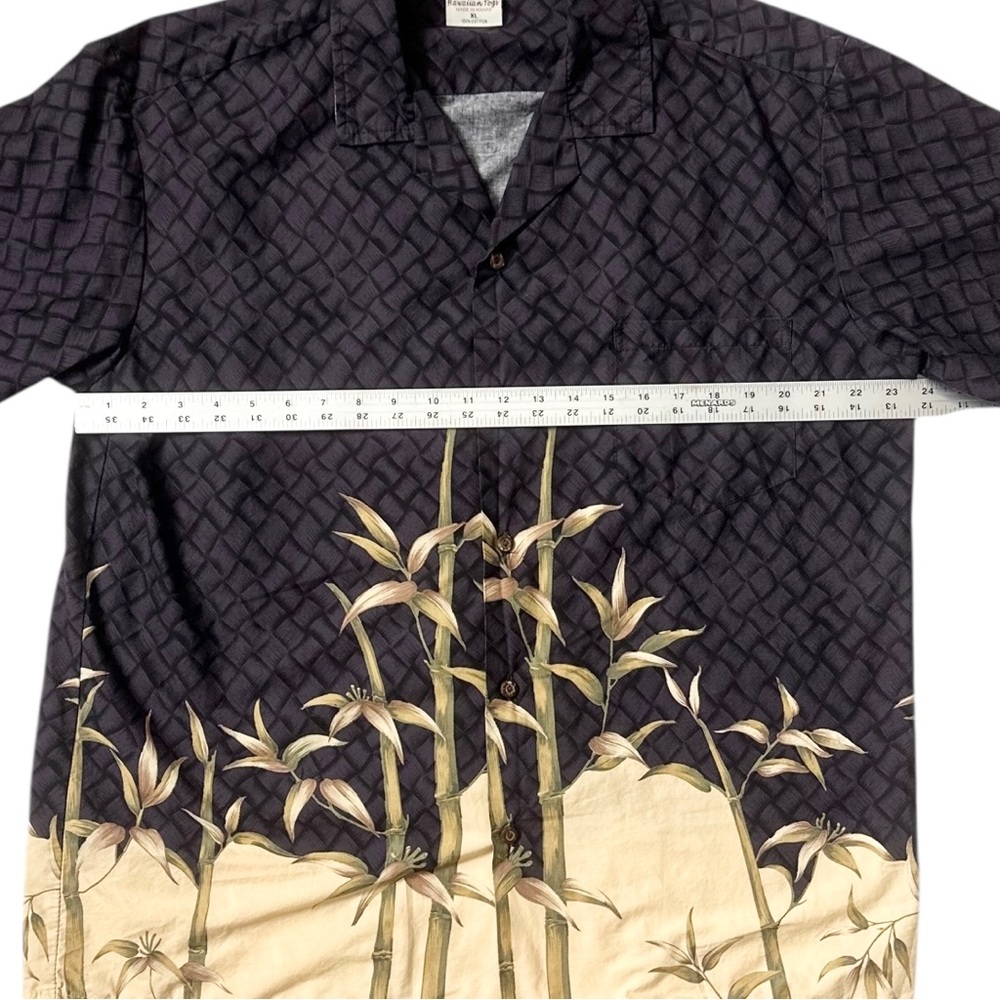 Vintage Hawaiian Togs | Men’s Purple Floral 100% Cotton Hawaiian S/S Shirt Sz XL - Picture 5 of 5